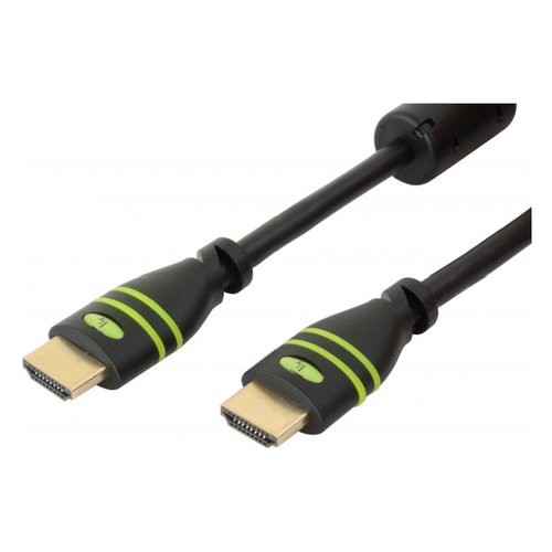 foto del prodotto techly cavo hdmi high speed con ethernet a a m m con ferrite 15m icoc hdmi fr 150 