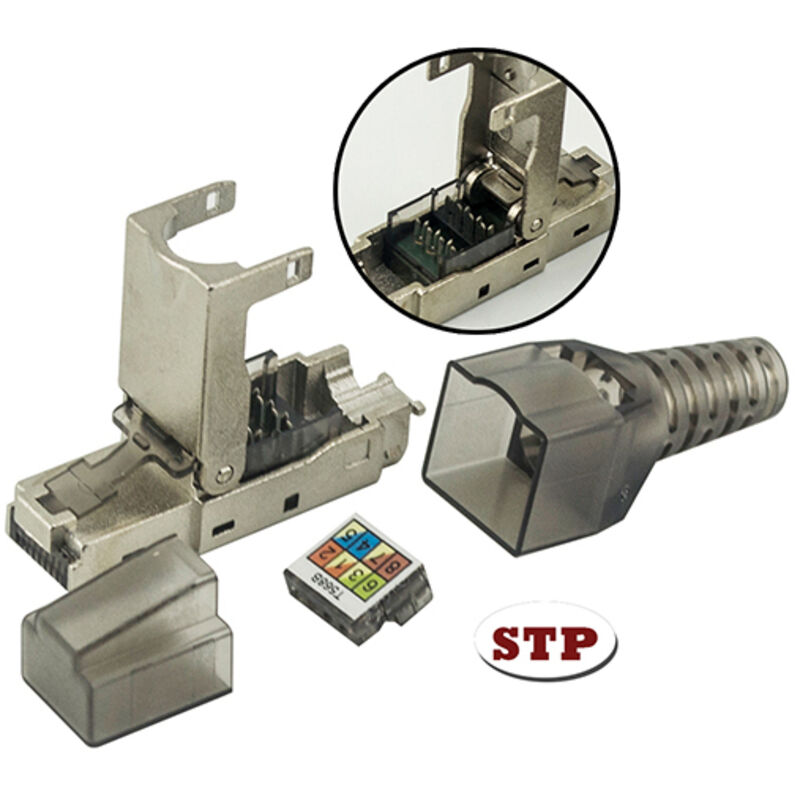 foto del prodotto techly professional - plug modulare rj45 cat.6a schermato toolless