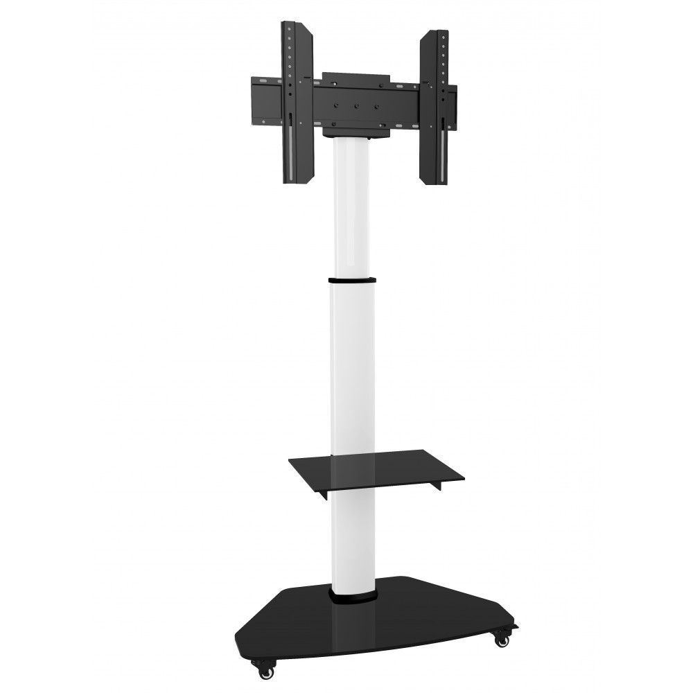 foto del prodotto techly supporto a pavimento con mensola trolley tv lcd led plasma 37 70 bianco