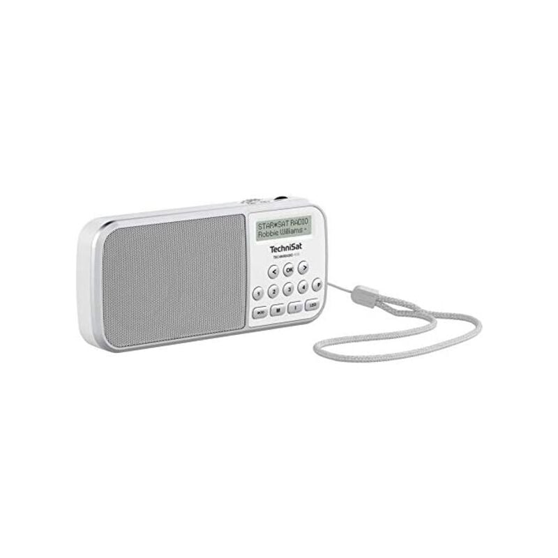 foto del prodotto technisat techniradio rdr dab portable radio dab , fm aux, usb, flashlight , colore white