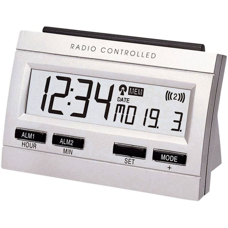 foto del prodotto techno line 02991 radiocontrollato sveglia argento tempi di allarme 2