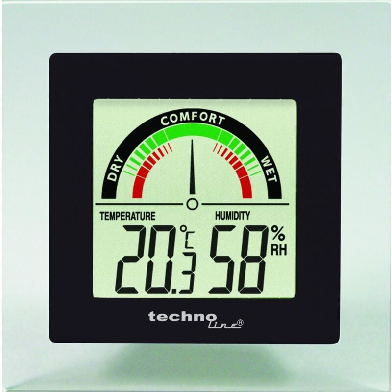 foto del prodotto techno line ws 9415 stazione meteo, nero trasparente