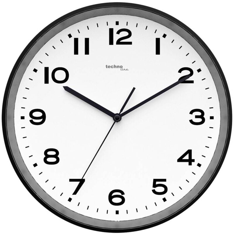 foto del prodotto techno line wt 8500 3 schwarz radiocontrollato orologio da parete 30 cm x 4.1 cm nero