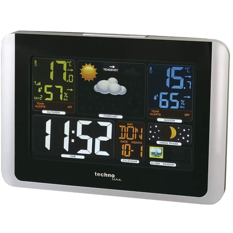 foto del prodotto technoline stazioni meteorologiche moderne ws6442, temperatura interna, temperatura esterna, tendenza meteorologica, display a led, alimentazione