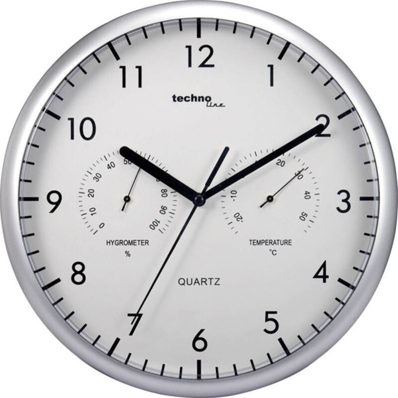 foto del prodotto technoline techno line wt 650 quarzo orologio da parete 26 cm argento