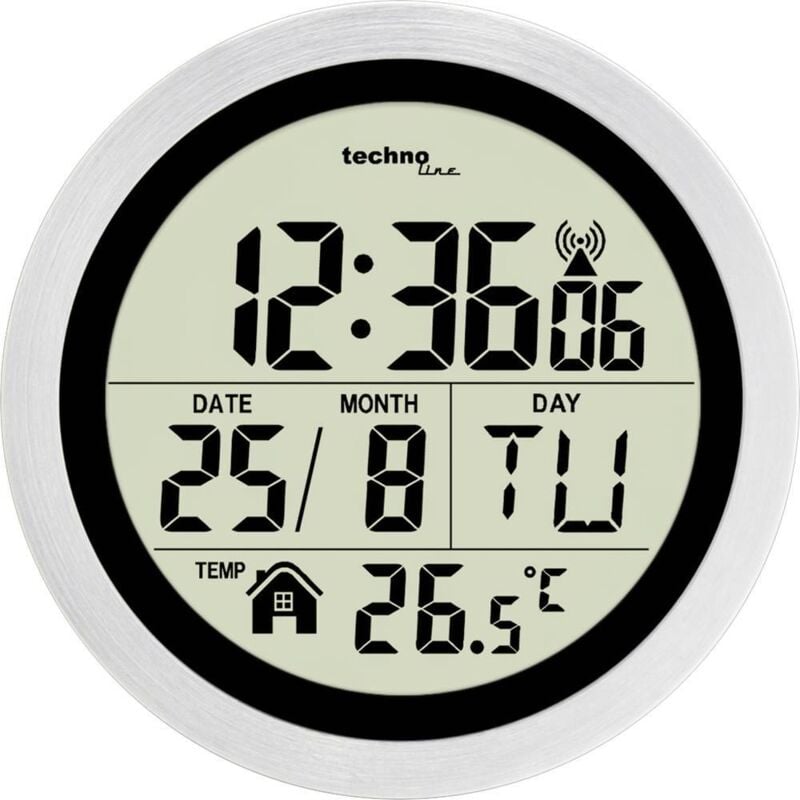 foto del prodotto technoline techno line wt3005 radiocontrollato orologio radiocontrollato 14.7 cm x 14.7 cm x 14.7 cm x 14.7 cm x 7.9 cm argento pr