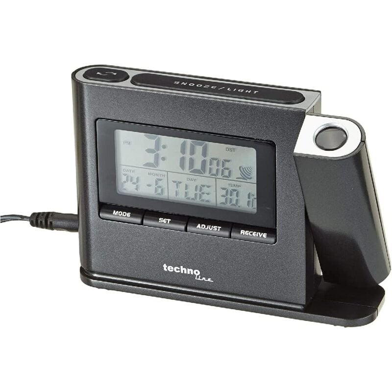 foto del prodotto technoline - wt 519 orologio radio, nero, 12.9x3.4x9.2 cm