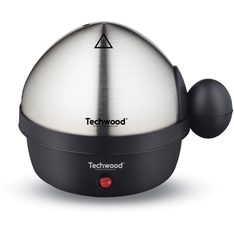 foto del prodotto techwood to 007 cuocere 1 a 7, uova sode, polpacci, gusci e stampati, acciaio spazzolato, inossidabile, nero