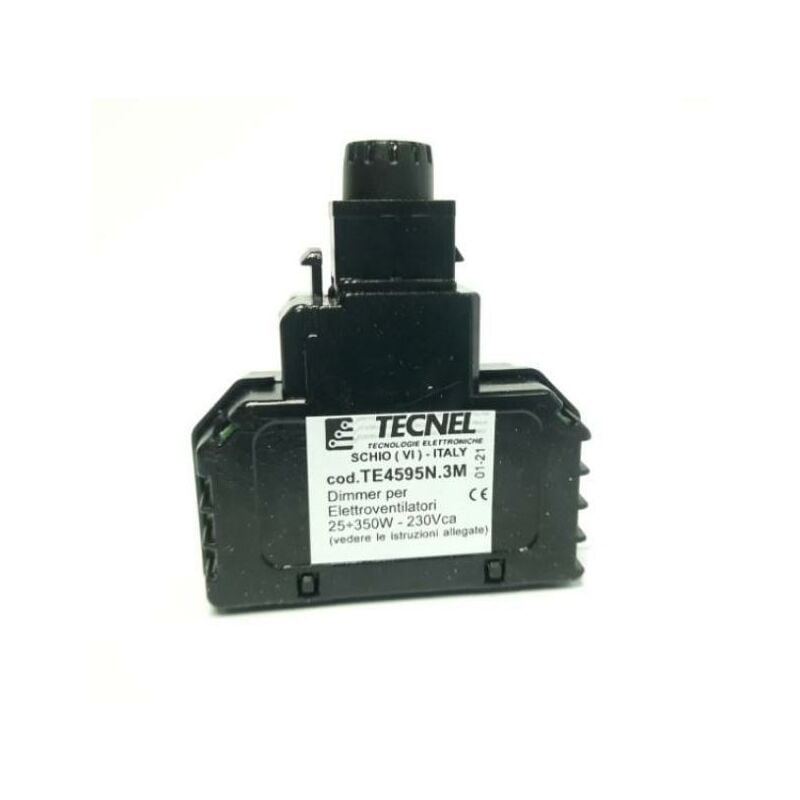 foto del prodotto tecnel - dimmer con deviatore per elettroventilatori nero- te4595n.3m