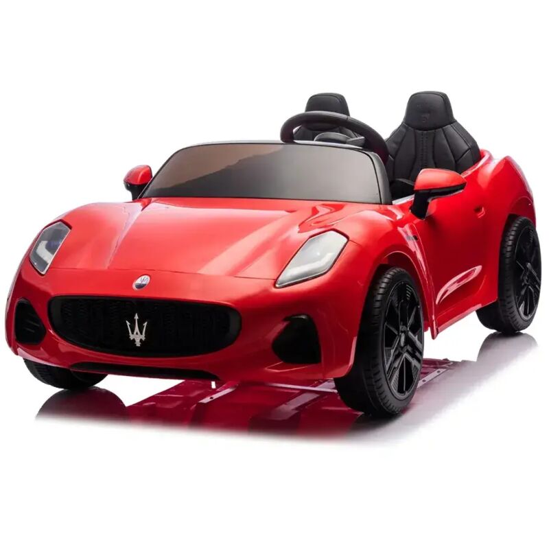 foto del prodotto tecnobike shop auto elettrica bambini maserati folgore 2 posti 12v rosso 2 motori