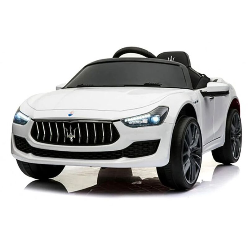 foto del prodotto tecnobike shop auto elettrica per bambini maserati ghibli 12v bianco