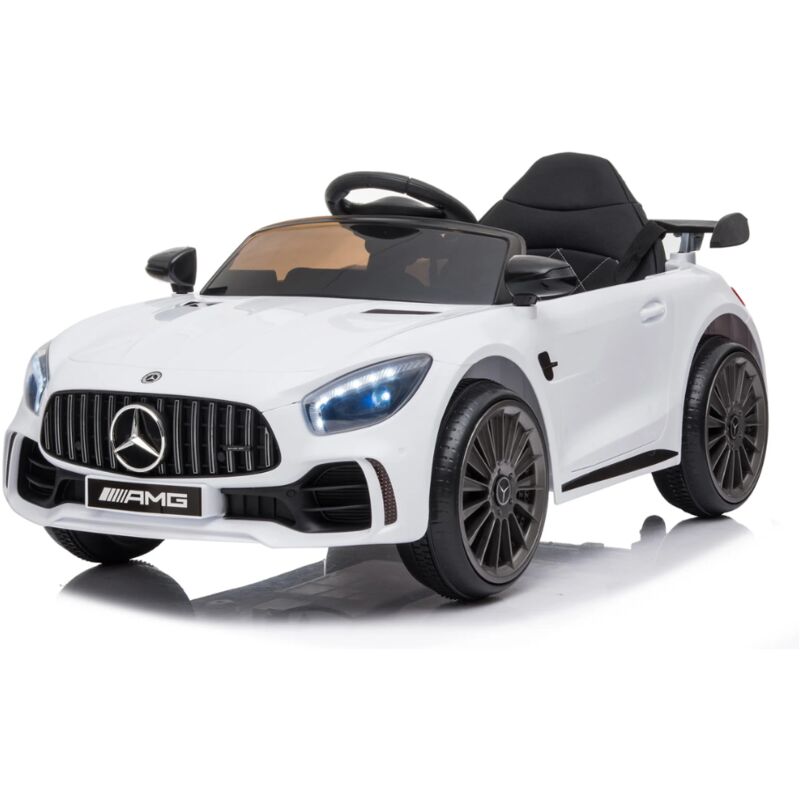 foto del prodotto tecnobike shop auto elettrica per bambini mercedes gtr gt r amg 12v small bianco