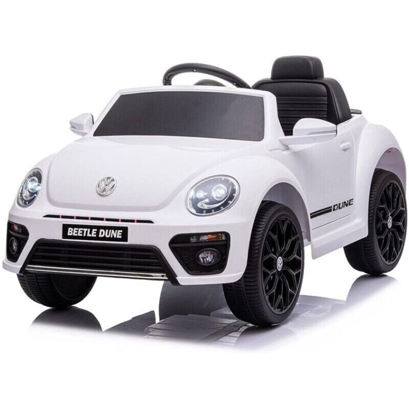 foto del prodotto tecnobike shop auto elettrica per bambini volkswagen maggiolino new beetle small 12v bianco
