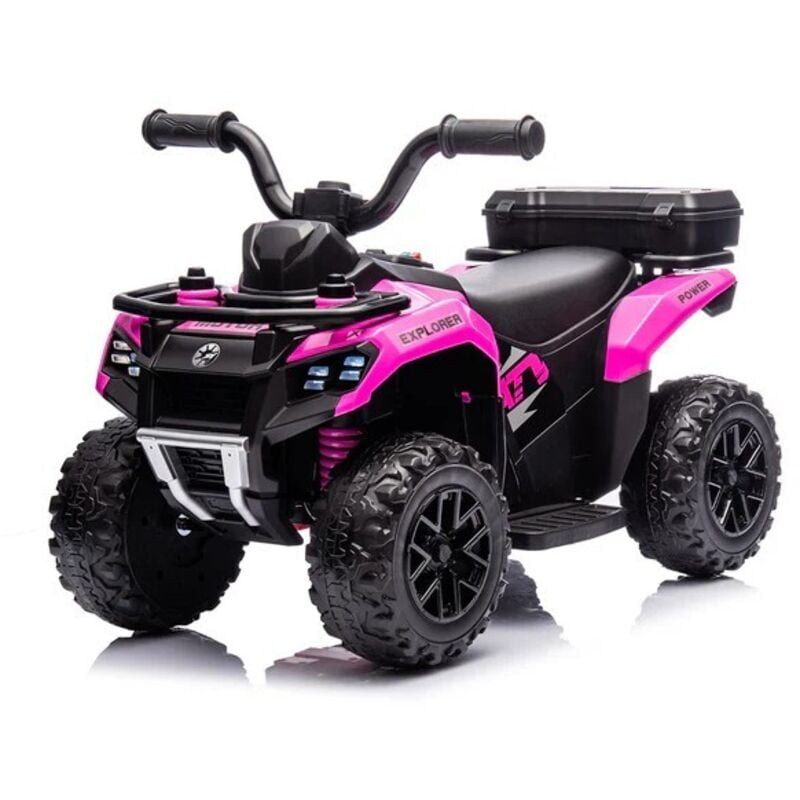 foto del prodotto tecnobike shop macchina elettrica per bambini mini quad safari rosa 6v