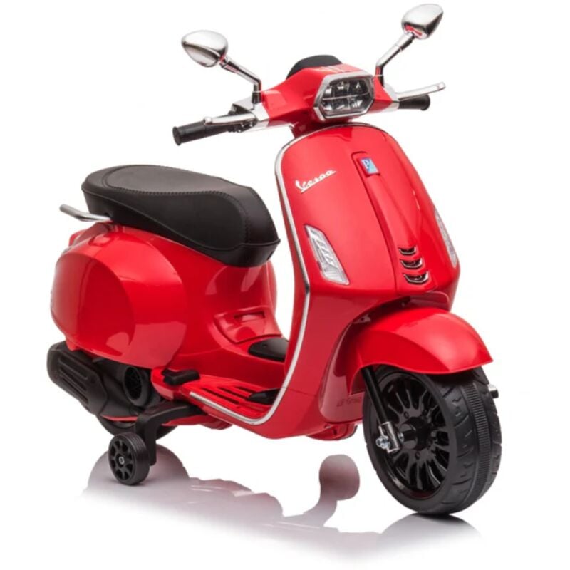 foto del prodotto tecnobike shop moto scooter eelettrico per bambini piaggio vespa sprint 12v rosso