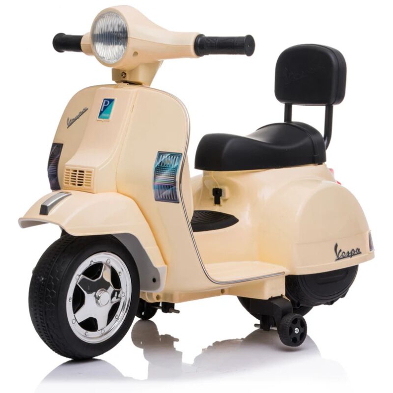 foto del prodotto tecnobike shop moto scooter elettrico per bambini piaggio mini vespa px small 6v avorio