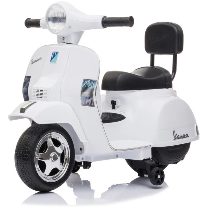 foto del prodotto tecnobike shop moto scooter elettrico per bambini piaggio mini vespa px small 6v bianco