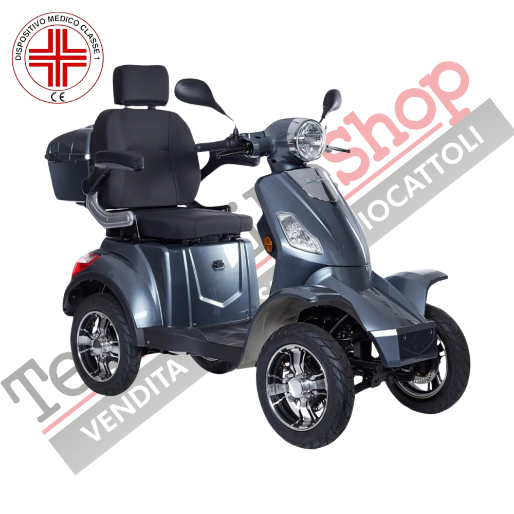 foto del prodotto tecnobike shop scooter elettrico z tech zt 15 q faster 4 ruote per disabili e anziani batteria litio grigio