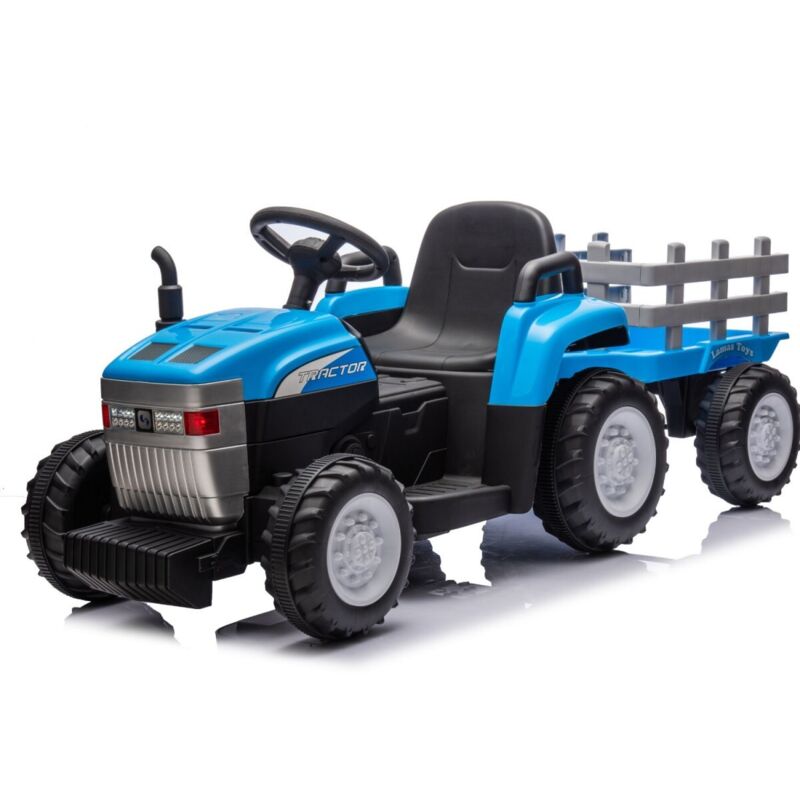 foto del prodotto tecnobike shop trattore elettrico 12v per bambini con telecomando blu
