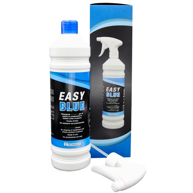 foto del prodotto tecnogas easy blue detergente ecologico profumato per la pulizia dei condensatori e dei sistemi clima in genere 1 litro 00000012061