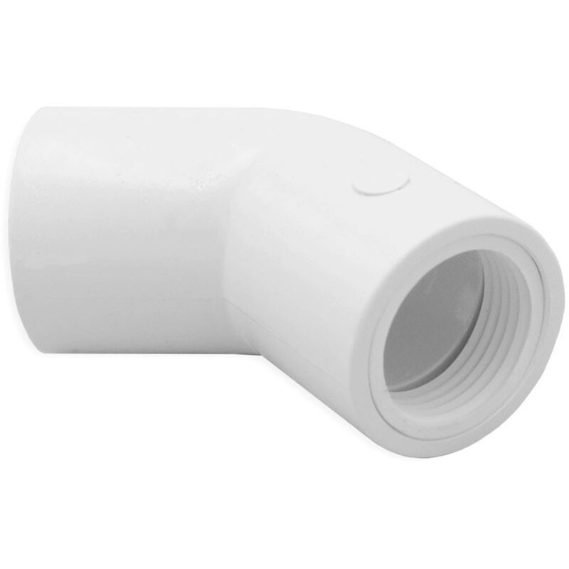 foto del prodotto tecnogas s.r.l. curva a 45 ff 20 mm prodotta in pvc bianco ral 9010 00000062012
