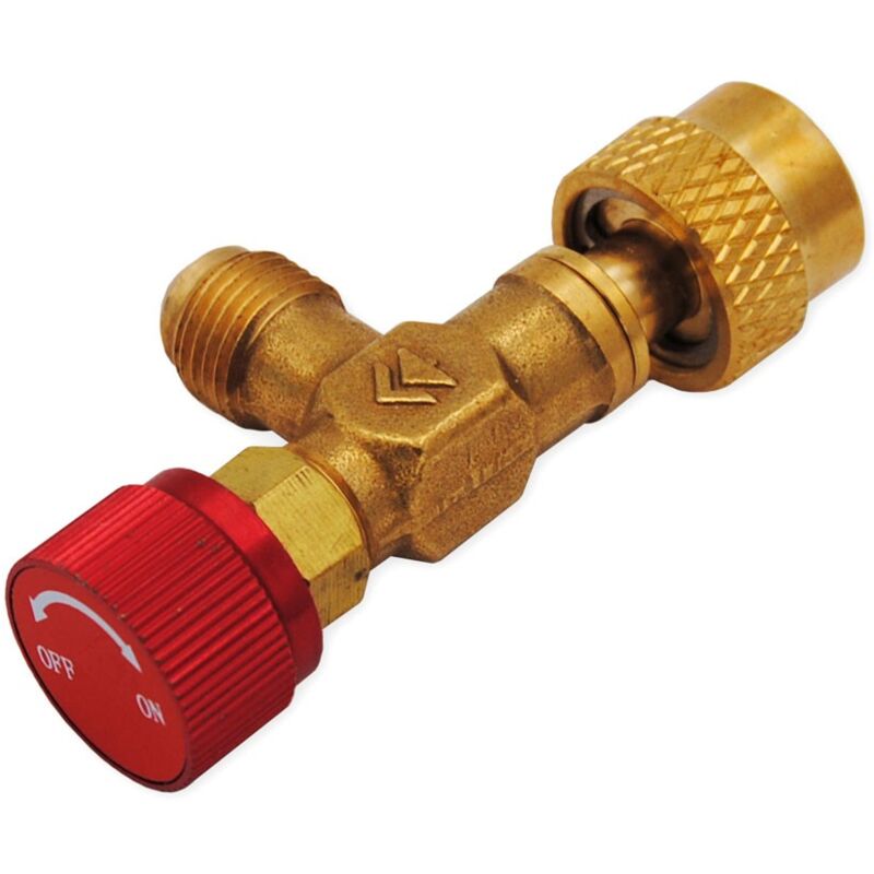 foto del prodotto tecnogas s.r.l. rubinetto 1 4 m x 1 4 sae f premi valvola accessorio per manichetta flessibile 00000011630