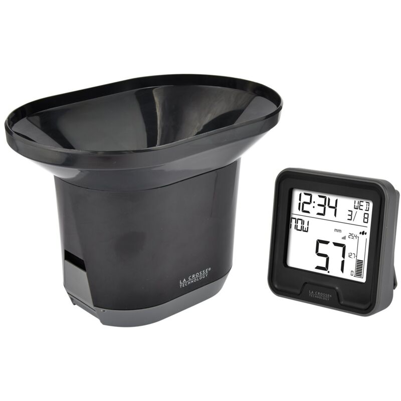 foto del prodotto tecnologia la crosse ws9003 bla ws9003 pluvi metro electr nico negro, 8,52 x 9,02 x 3,02 cm