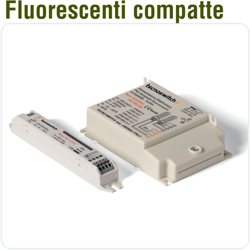 foto del prodotto tecnoswitch alimentatore elettronico per lampade fluorescenti compatte, 2 x 26w