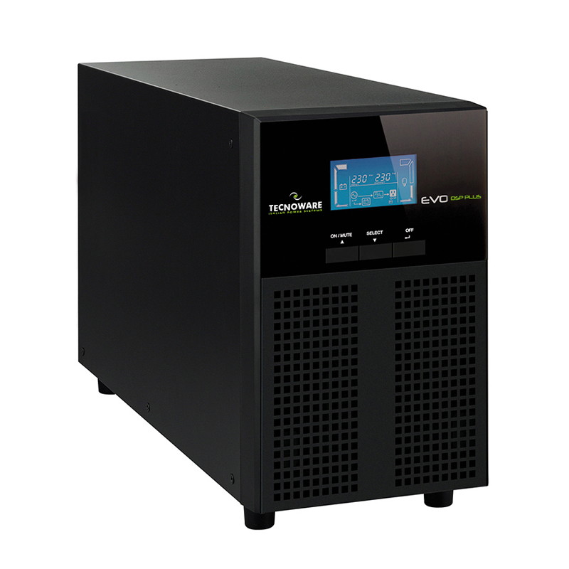 foto del prodotto tecnoware evo dsp plus 2400 pf 0,9 fgcedp2402iec ups tower on line 2160w prese iec autonomia 10 minuti