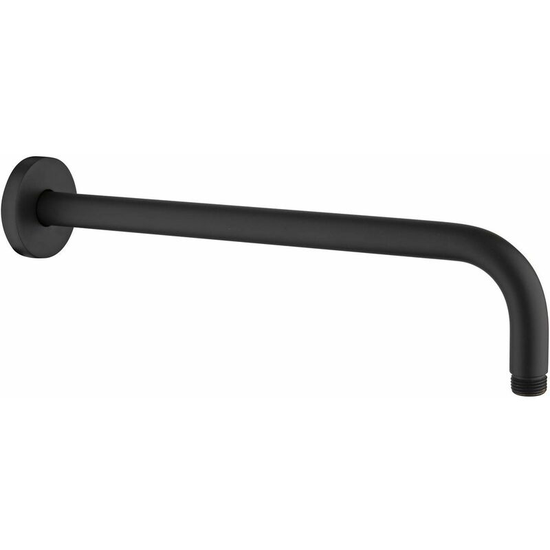 foto del prodotto tecom braccio doccia modello tondo nero opaco dimensione 350 mm brd35rnr nero opaco 350 mm
