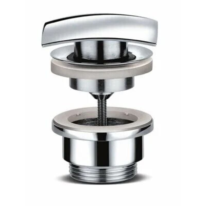 foto del prodotto tecom piletta per lavabo o bidet in ottone tappo quadrato click clack 11 4 