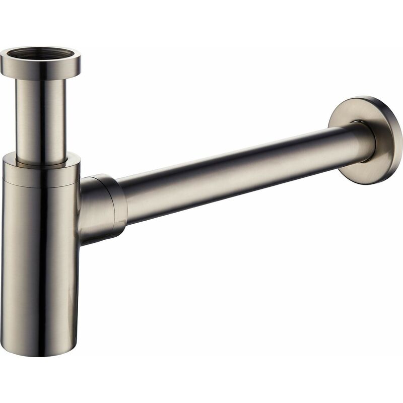 foto del prodotto tecom sifone per lavabo standard colore acciaio spazzolato connessione 1 1 4 damast 18219 acciaio spazzolato