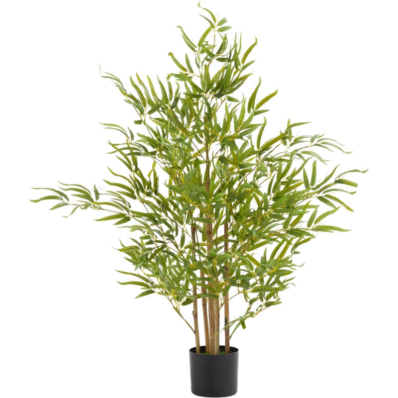 foto del prodotto tectake albero di bamb artificiale bambosa, consistenza realistica albero di bamb in plastica, bamb in plastica, bamb artificiale 120 cm