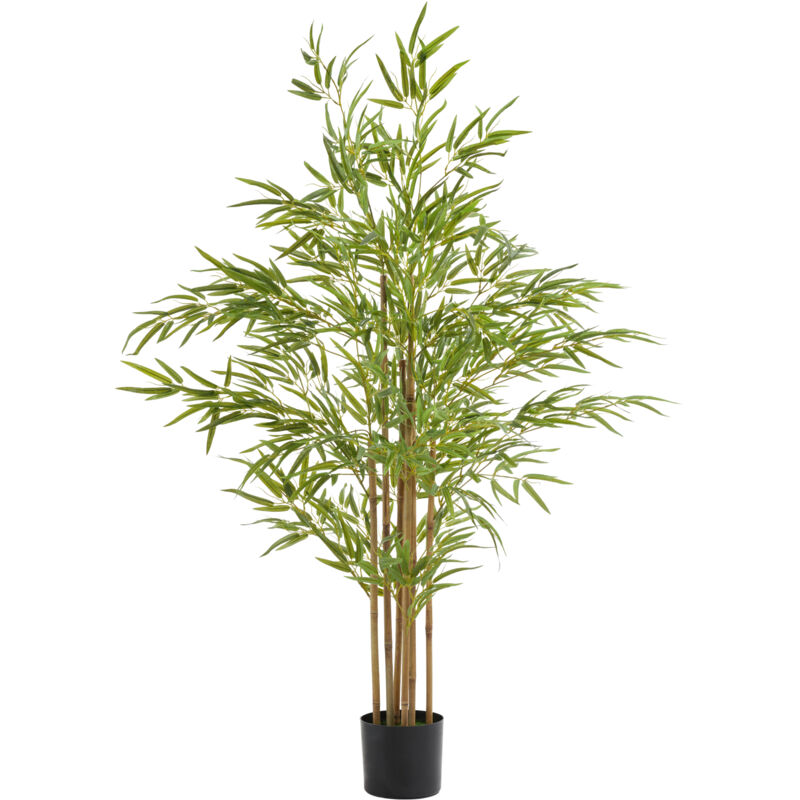 foto del prodotto tectake albero di bamb artificiale bambosa, consistenza realistica albero di bamb in plastica, bamb in plastica, bamb artificiale 150 cm