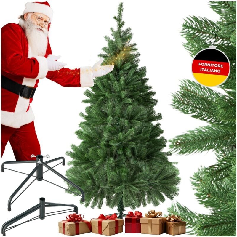 foto del prodotto tectake - albero di natale artificiale con sostegno in metallo pressofusione - albero di natale pe, albero di natale finto realistico, albero di