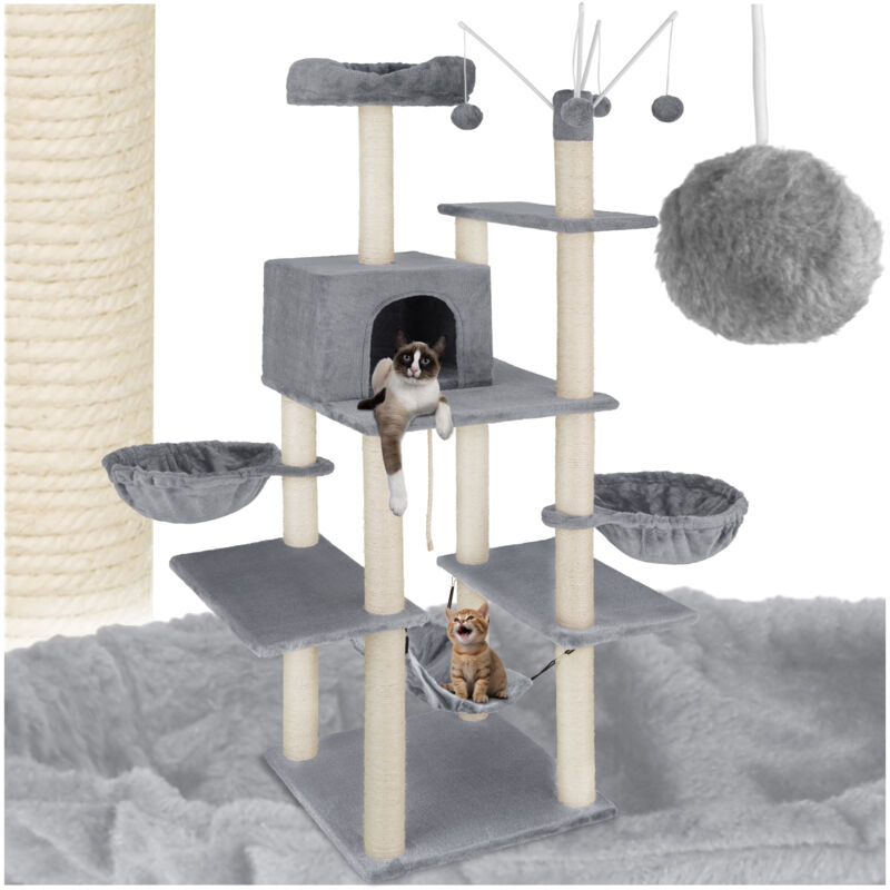 foto del prodotto tectake albero tiragraffi lilou giochi per gatti, cuccia per gatti, accessori per gatti