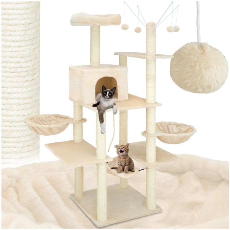 foto del prodotto tectake albero tiragraffi lilou giochi per gatti, cuccia per gatti, accessori per gatti