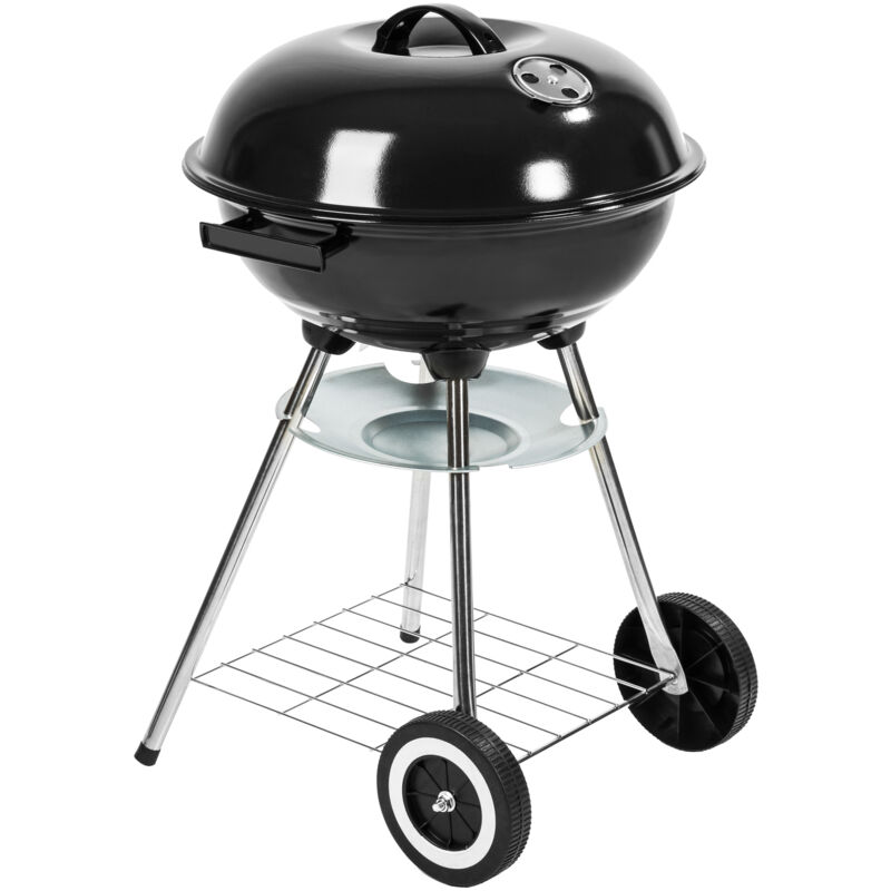 foto del prodotto tectake barbecue 41,5cm, zincato, con rotelle barbecue da giardino, barbecue online, bbq online