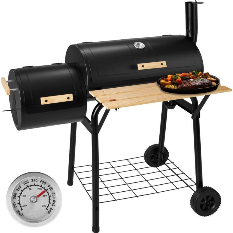 foto del prodotto tectake barbecue a carbonella con indicatore della temperatura barbecue da giardino, barbecue online, bbq online