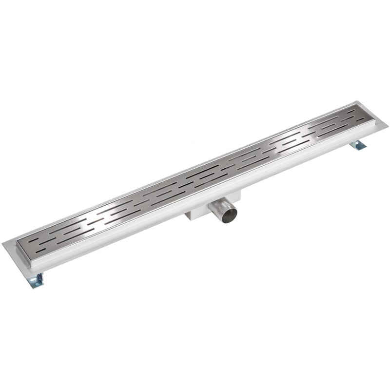 foto del prodotto tectake canaletta di scarico per doccia in acciaio inox canalina doccia, canaletta doccia, canalina scarico doccia 80 cm