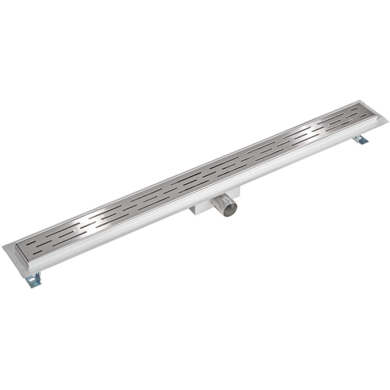 foto del prodotto tectake canaletta di scarico per doccia in acciaio inox canalina doccia, canaletta doccia, canalina scarico doccia 90 cm
