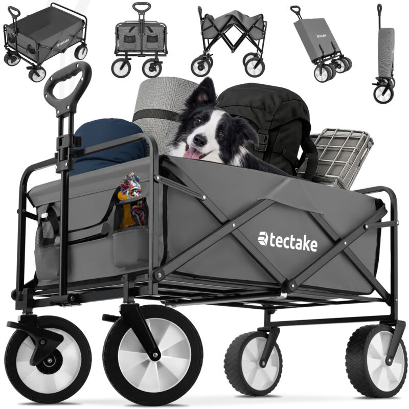 foto del prodotto tectake carrello pieghevole leon con freni, capacit di carico 80 kg carrello pieghevole, carrello ribaltabile, carrello da trasporto