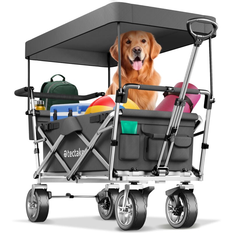 foto del prodotto tectake carretto richiudibile nico con borsa per il trasporto, carico massimo 80 kg