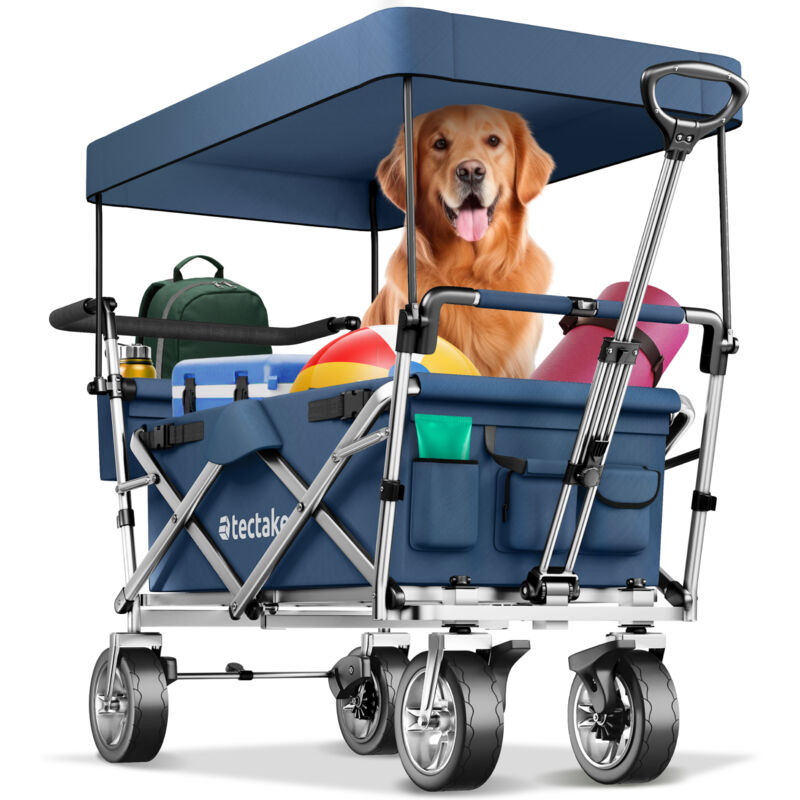 foto del prodotto tectake carretto richiudibile nico con borsa per il trasporto, carico massimo 80 kg