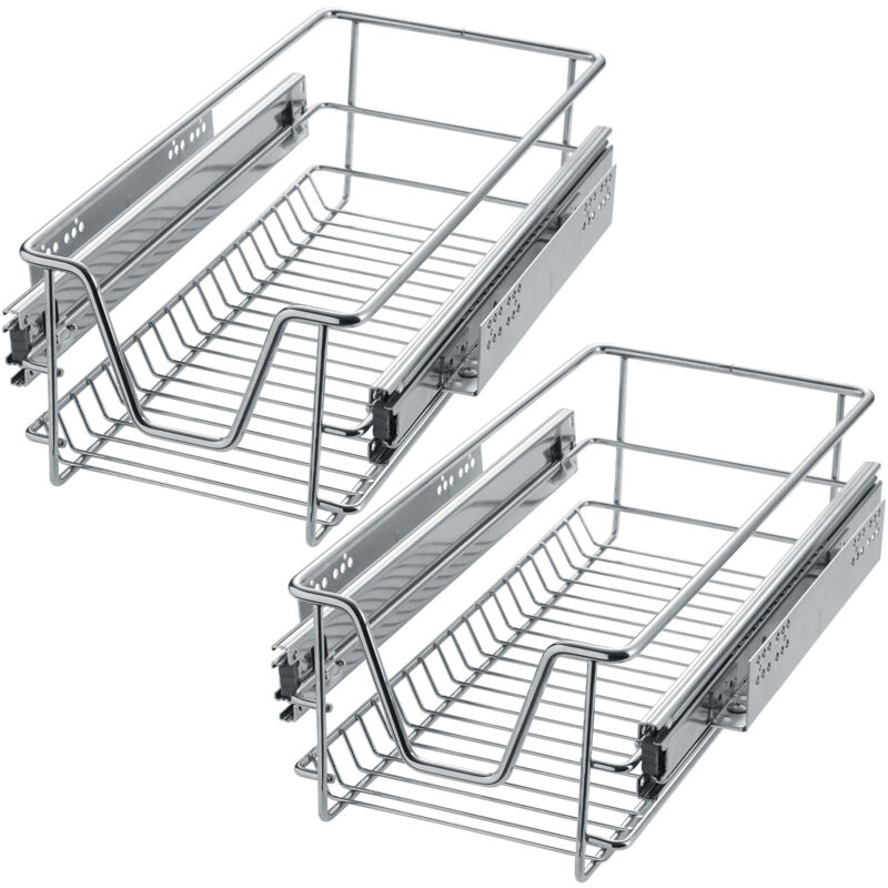 foto del prodotto tectake cassetto telescopico per gli armadi di cucina e camera da letto guide per cassetti, guide cassetti, guide scorrevoli per cassetti 30 cm