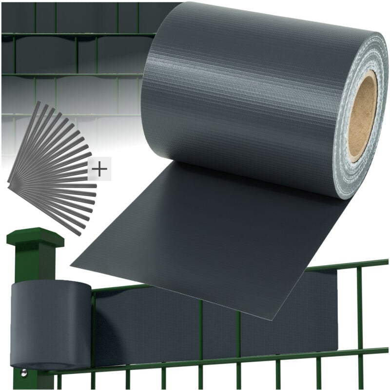 foto del prodotto tectake frangivista in pvc con clip per il fissaggio telo ombreggiante, frangivista 70 m