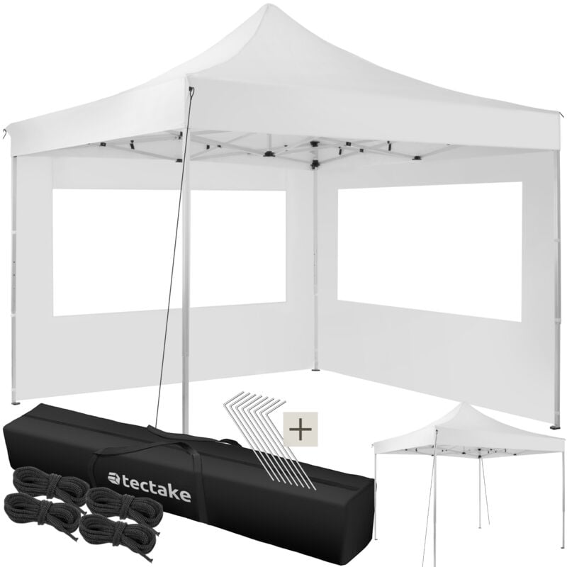 foto del prodotto tectake gazebo pieghevole olivia 3x3 m con 2 elementi laterali gazebo da giardino, gazebo richiudibile