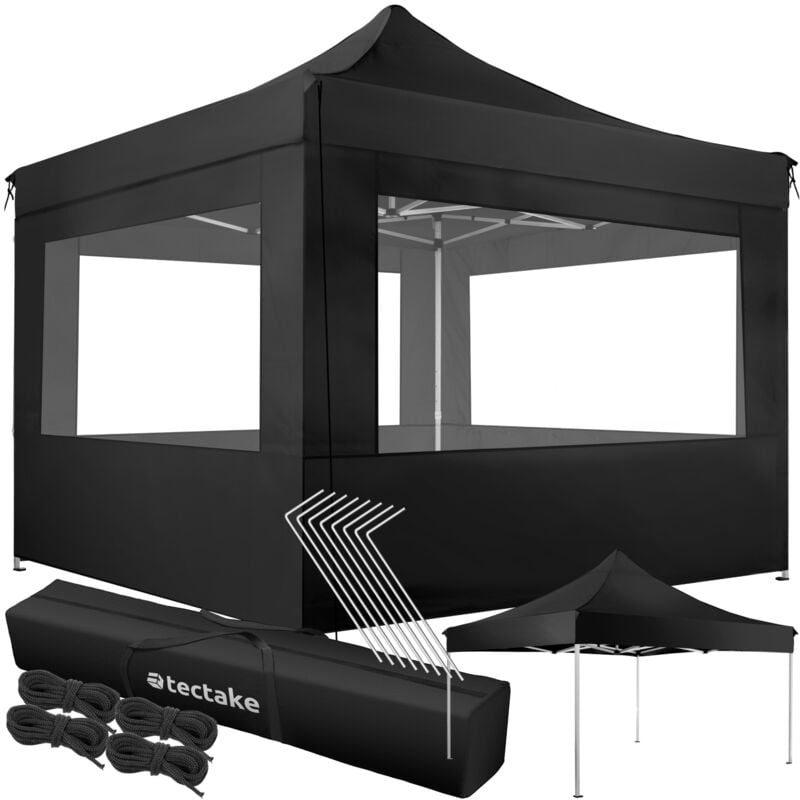 foto del prodotto tectake gazebo pieghevole olivia 3x3 m con 4 elementi laterali gazebo da giardino, gazebo richiudibile