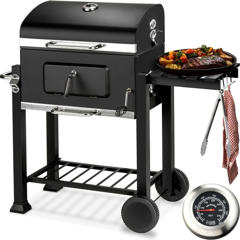 foto del prodotto tectake griglia florian a carbonella barbecue, barbecue a carbonella, barbecue carbonella