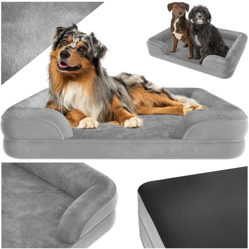 foto del prodotto tectake lettino per cani ortopedico con bordo alto lettino per cani, cesto per cani, sof per cani xl 112 x 85 x 18 cm 